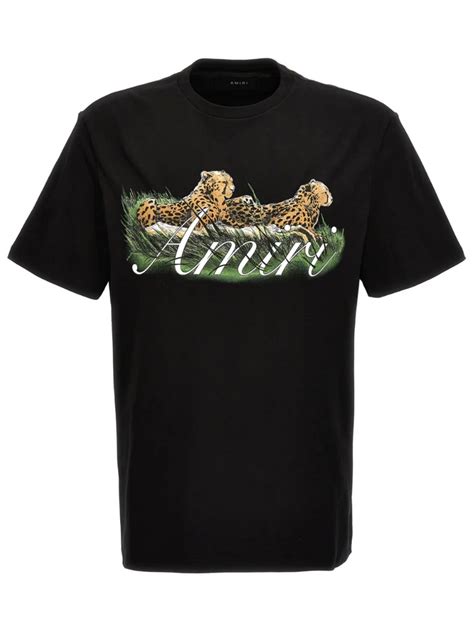 AMIRI CHEETAH TEE BLACK