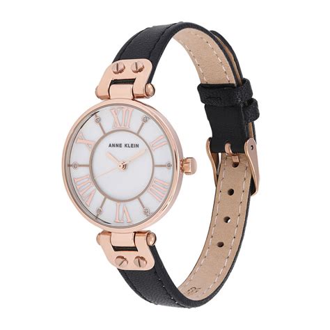 Buy Online Anne Klein Quartz Analog Mother of Pearl Dial Leather Strap ...