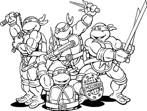 Teenage Mutant Ninja Turtles Coloring Pages Free Printable