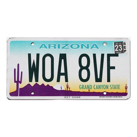 2023 Arizona License Plate #W0A8VF | Best Old License Plates