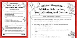 Long Division with Story Sums - Activity Sheet