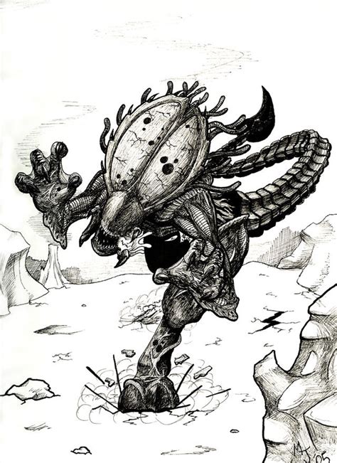 Image result for Alien Predator Hybrid Drawings