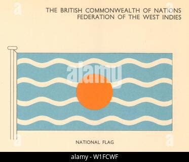 Flag of West Indies Federation (1958-1962). Close Up Stock Photo - Alamy
