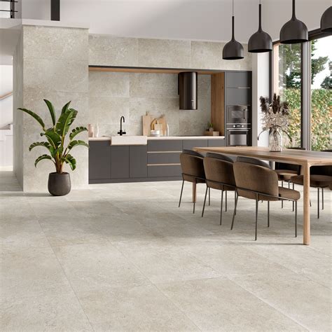 Astor Cream Floor Tile | Tile floor living room, Modern kitchen ...