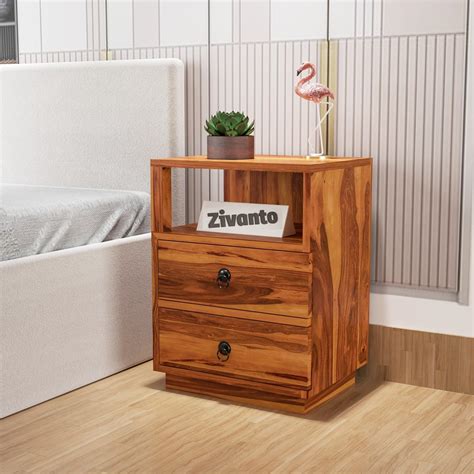 DIA Chitra Furniture Sheesham Solid Wood Bedside Table for Bed Room ...