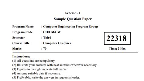 22318--Sample-question-paper--Computer-Graphics I scheme Computer 3rd ...