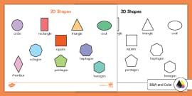 2D Shapes Cutouts (teacher made) - Twinkl