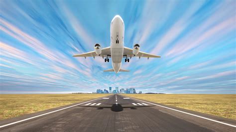 Plane Taking Off From Runway