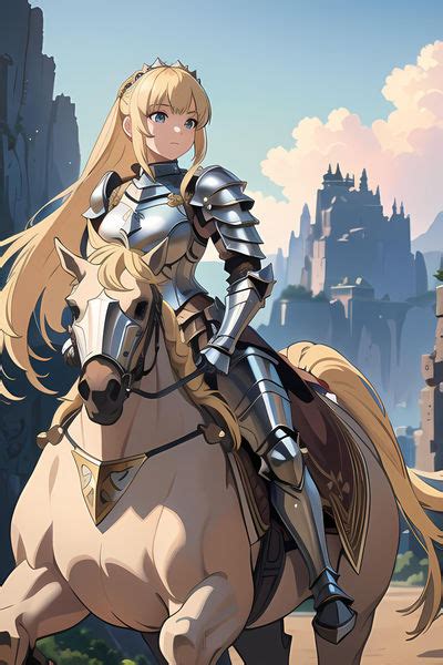 Blonde JRPG Knight Riding Her Horse by AiArtQueen on DeviantArt