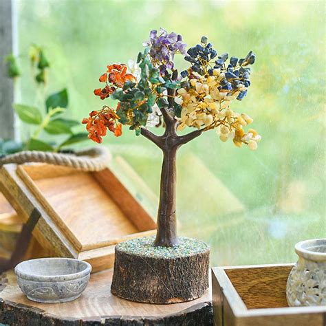 Buy 7 Chakra Crystal Healing Stone Tree Online in India - Mypoojabox.in