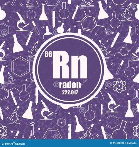 Radon Chemical Element. Concept of Periodic Table. Stock Vector ...