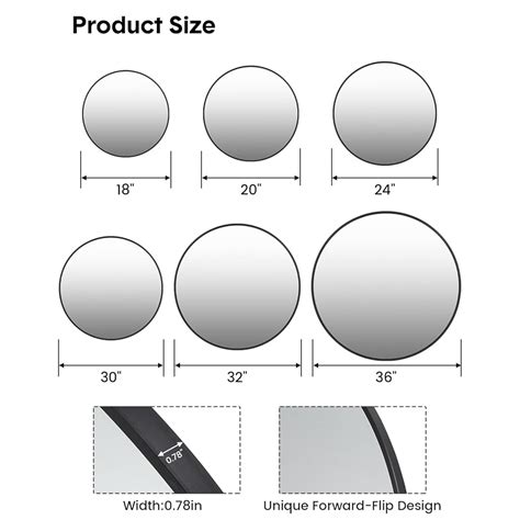 IDEALHOUSE Round Mirror, 30 inch Circle Mirror, HD Eco-Friendly India ...