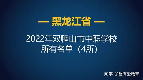 2022年黑龙江双鸭山市中等职业学校（中职）所有名单（4所） - 知乎