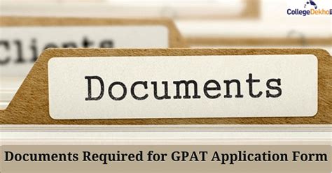 List of Documents Required to Fill GPAT 2026 Application Form: Image ...