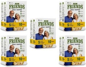 FRIENDS EASY ADULT DIAPERS, SMALL SIZE, COMBO OF 5 PACKS Adult Diapers ...