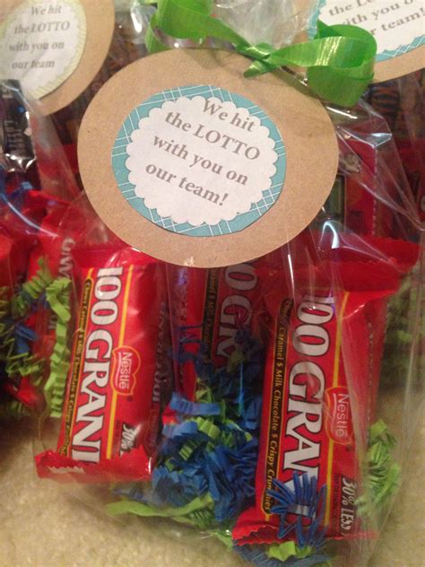 Employee Appreciation- lotto ticket and 100 grand candy bars | Employee ...