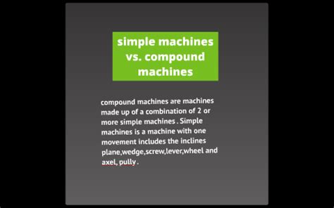 Image result for Simple Machine vs Compound Machine