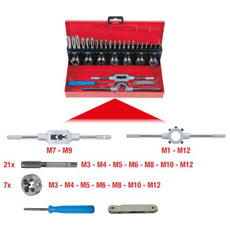 HSS tap and die set, 32 pcs | HSS Threaded Tap | cutting tools | Hand ...