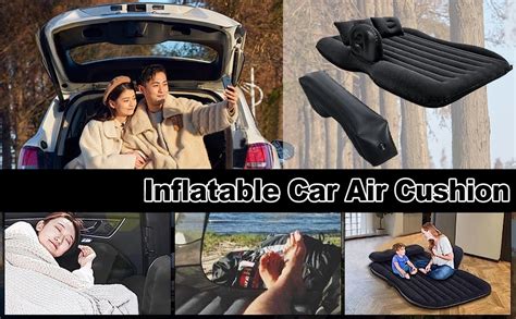 VAVSU PVC Car Camping Mattress | Inflatable Travel Bed with 2 Air ...