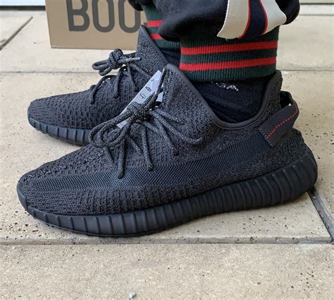 yeezy boost 350 black reflective official quality