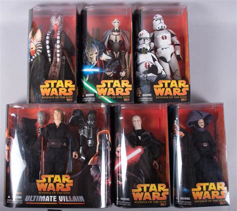 Lot - Seven Star Wars: Revenge of the Sith Hasbro Action Figures