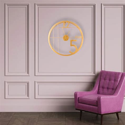 12-Three-5 Elegant Gold Wall Clock – RCasa SLS Retail Supermart Pvt. Ltd.