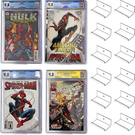 Amazon.com: Monciysn 12pcs Clear Floating Comic Book Display Shelves ...