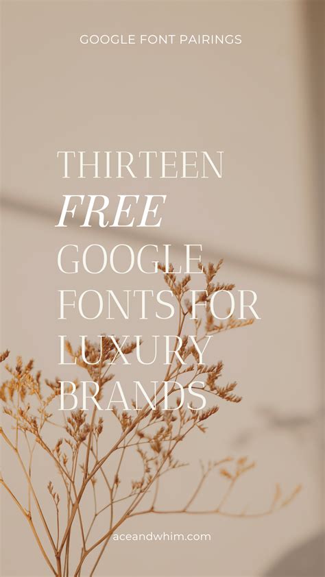 13 free google fonts for your luxury brand website – Artofit