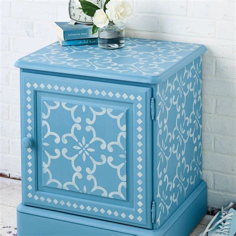 DIY Stenciled Cabinet | Stencil furniture, Stencil diy, Diy flooring