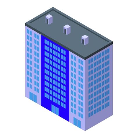 Multistory icon isometric vector city building house block | Premium Vector