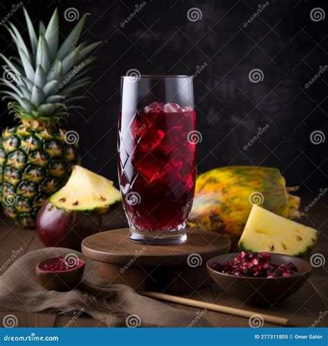 Bright and Refreshing Zobo with Fresh Fruit Stock Illustration - Illustration of fresh, chilled ...
