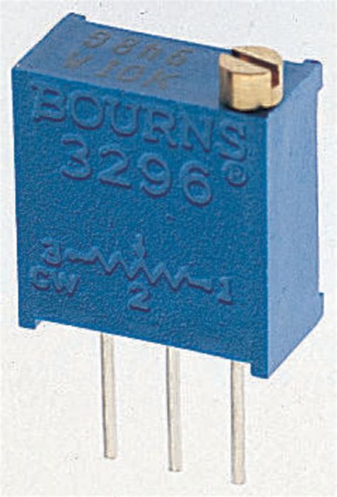 3296W-1-101LF Bourns | 100Ω, Through Hole Trimmer Potentiometer 0.5W ...