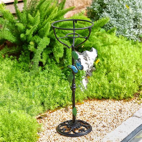 Snapklik.com : Cast Iron Gazing Globe Stand, 24.5" Gazing Ball Stand ...