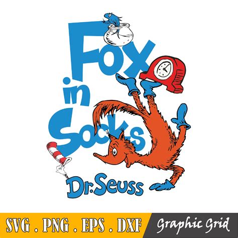 Fox in Socks Svg, Fox in Socks Dr Euss Book Svg, Dr Sess Day - Inspire ...