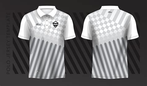 polo white t-shirt sport jersey design with gray stripe 50471738 Vector ...