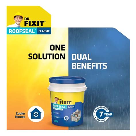 DR. FIXIT Roofseal Classic, 4 Liter, Waterproofing Solution for Homes ...