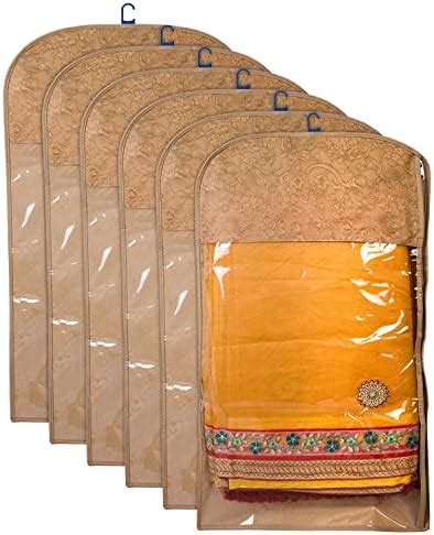 Kuber Industries Printed 12 Piece Non Woven Hanging Saree Cover ...