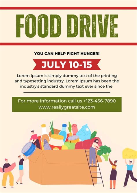 Free food drive flyer templates to edit and print | Canva