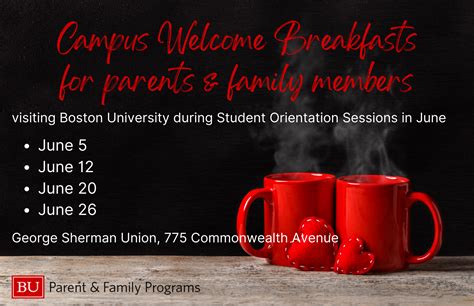 Campus Welcome Breakfasts | Parents Program