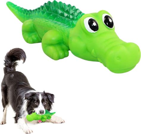 Buy Sage Square Durable, Interactive Dog Squeaky Crocodile Toy with ...
