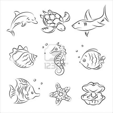 Sea Creatures Drawing at GetDrawings | Free download