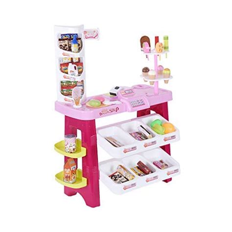 Buy TKI-S Supermarket Pretend Play Stand Food Shopping Grocery Store ...