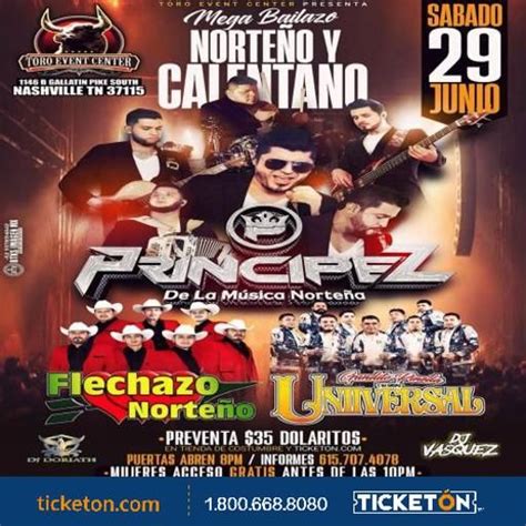 PRINCIPEZ, FLECHAZO NORTEÑO Y MAS, Toro Event Center, Madison, 29 June ...