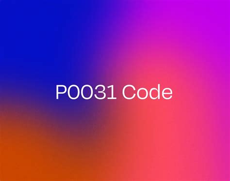 P0031 Code 的图像结果