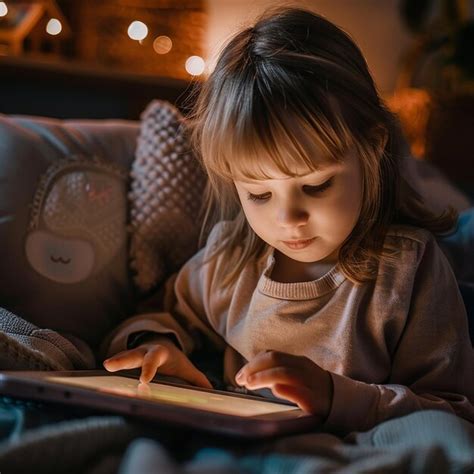 Screen time for learning kids engaged in education | Premium AI ...