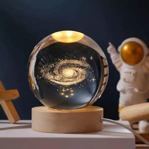 Exotic Celestial Ball Night Lamp - 3D Crystal Galaxy stars Lamp ...