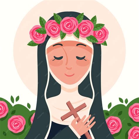 Santa Rosa de Lima 그림 | 프리미엄 벡터