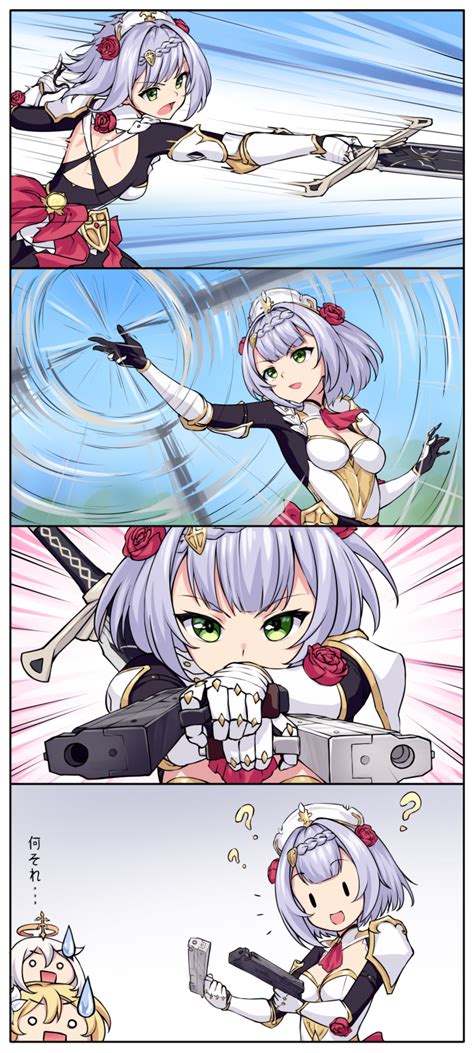 lumine, paimon, and noelle (genshin impact and 1 more) drawn by ...