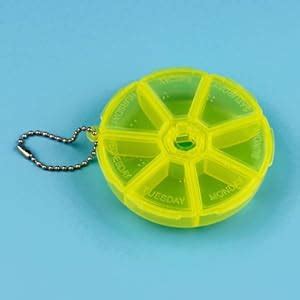Yellow : CUSHAWFAMILY Portable rotating a week 7 Slots seal Pill Cases ...