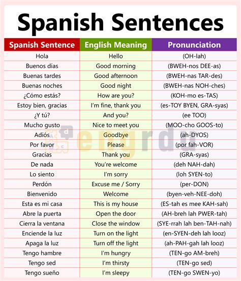 150+ Easy Spanish Sentences for Beginners with PDF - Engrdu